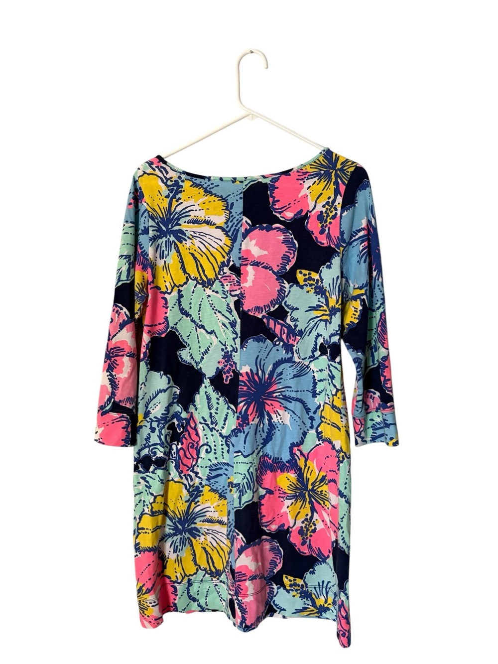 Lilly Pulitzer Dress Marlow Floral Print 3/4 sleeves women’s Size Large - Picture 2 of 4